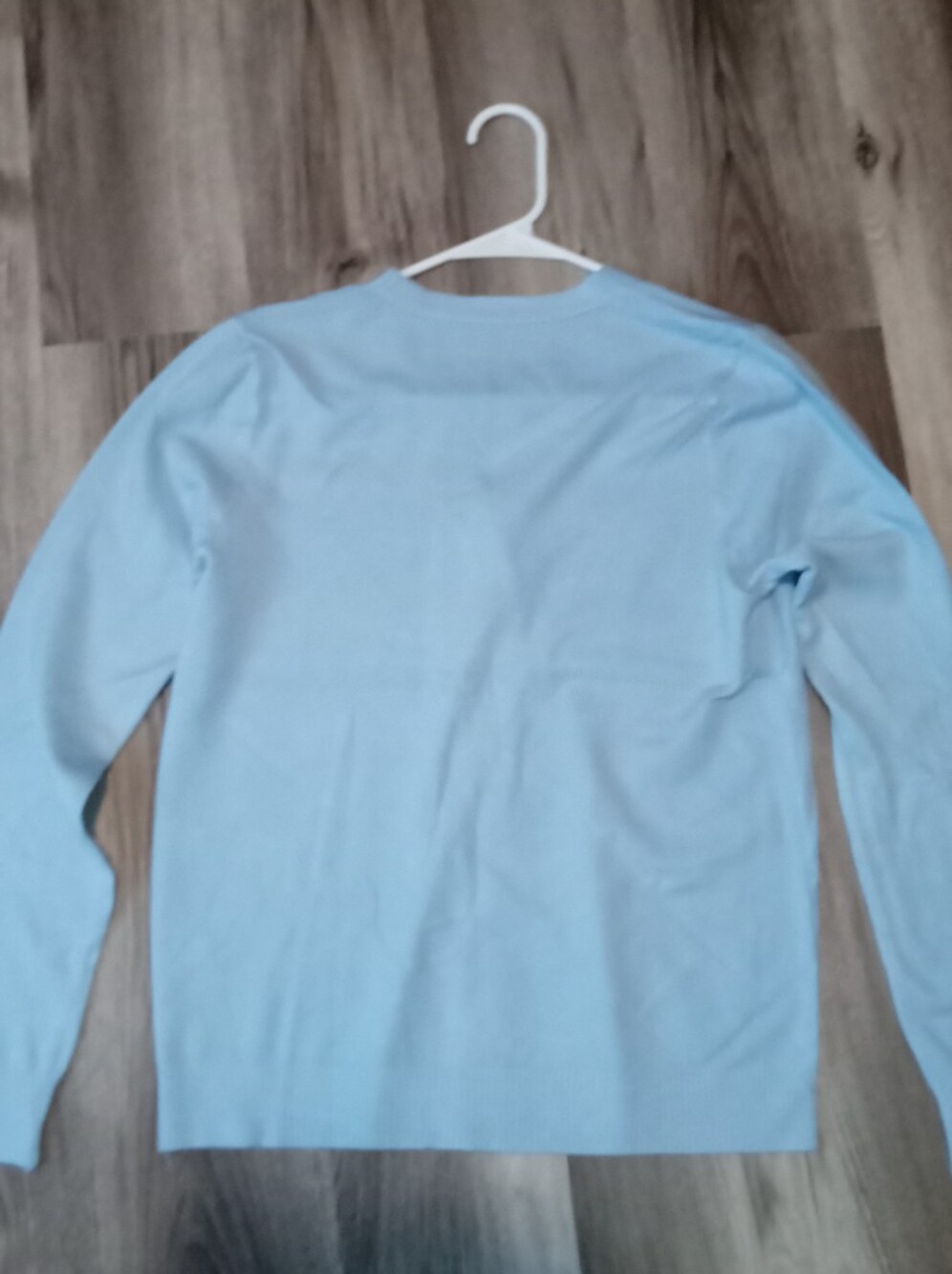 Light Blue V-Neck Women's Sweater Cardigan - Picture 2 of 2